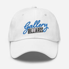 Load image into Gallery viewer, Gallery Embroidered Logo Dad Hat (dark logo) White
