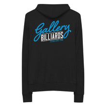 Load image into Gallery viewer, Gallery Logo Lightweight Zip Hoodie Solid Black Triblend / XS