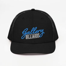 Load image into Gallery viewer, Gallery Logo Trucker Cap (light print) Black