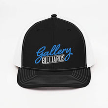 Load image into Gallery viewer, Gallery Logo Trucker Cap (light print) Black / White
