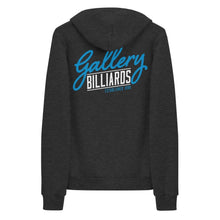 Load image into Gallery viewer, Gallery Logo Zip Up Fleece Hoodie Dark Heather Grey / XS