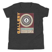 Load image into Gallery viewer, House Of Billiards Youth Short Sleeve T-Shirt Dark Grey Heather / S
