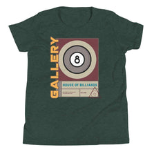 Load image into Gallery viewer, House Of Billiards Youth Short Sleeve T-Shirt Heather Forest / S
