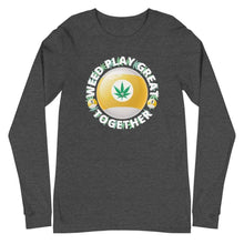Load image into Gallery viewer, Weed Play Great 9 Ball Unisex Long Sleeve Tee Dark Grey Heather / XS
