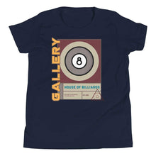 Load image into Gallery viewer, House Of Billiards Youth Short Sleeve T-Shirt Navy / S
