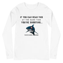 Load image into Gallery viewer, Shark Shooter Long Sleeve Tee White / XS
