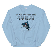 Load image into Gallery viewer, Shark Shooter Unisex Sweatshirt Light Blue / S
