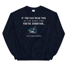 Load image into Gallery viewer, Shark Shooter Unisex Sweatshirt Navy / S
