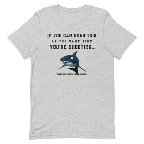 Shark Shooter Unisex T-Shirt Athletic Heather / S