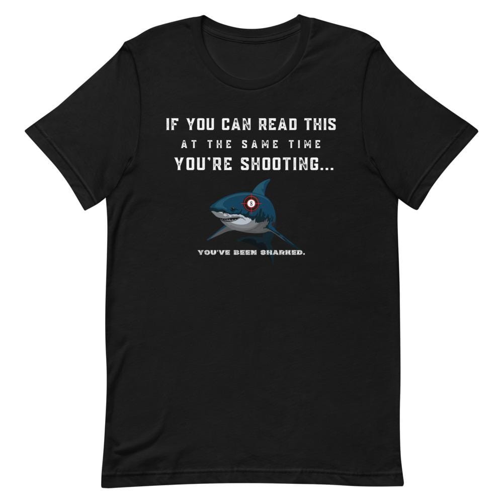 Shark Shooter Unisex T-Shirt Black / XS