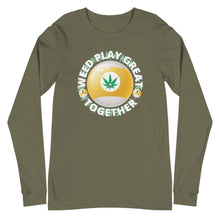 Load image into Gallery viewer, Weed Play Great 9 Ball Unisex Long Sleeve Tee Military Green / XS
